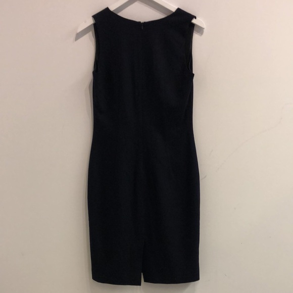 Joseph Navy Wool and Cashmere Sleeveless Midi Dress - Picture 2 of 11